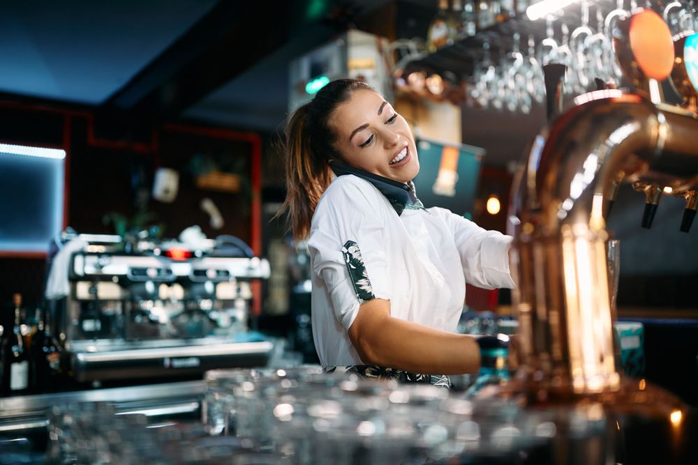 Bartender pouring drink
